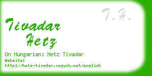 tivadar hetz business card